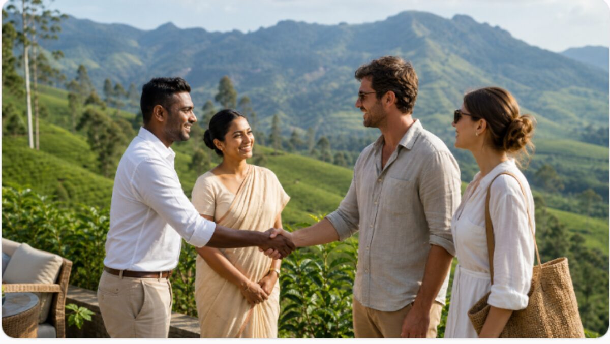 Sri Lankan travel specialists welcoming visitors in the highlands